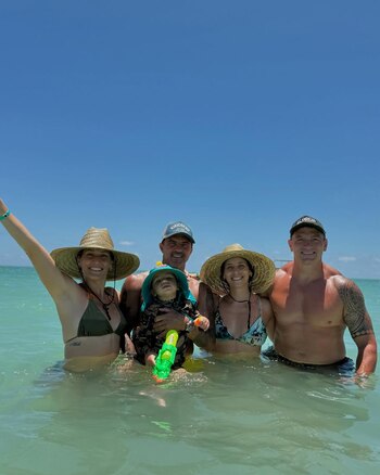 Mica Viciconte junto con Fabián