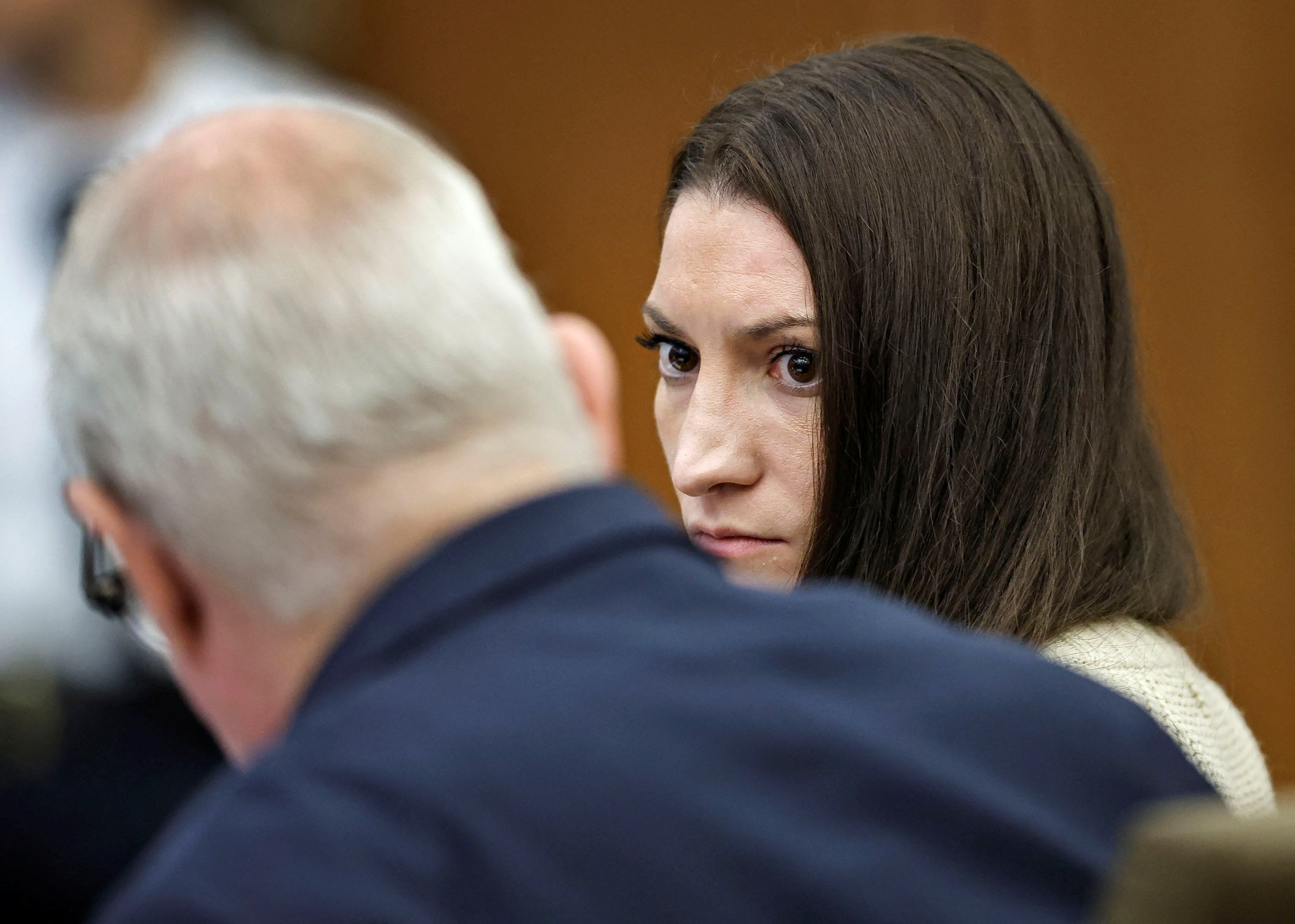La defensa de Lindsay Clancy admite los homicidios de enero de 2023, pero atribuye el caso a psicosis posparto y sobremedicación (Greg Derr/Pool via REUTERS)