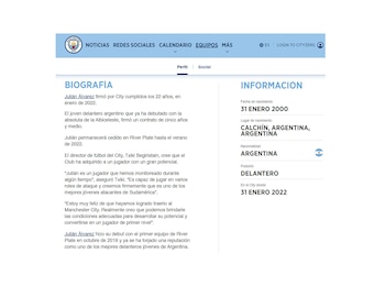 Manchester City informó que Julián