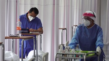 Área de camas en el