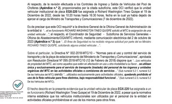 Exministro Richard Tineo Quispe hizo