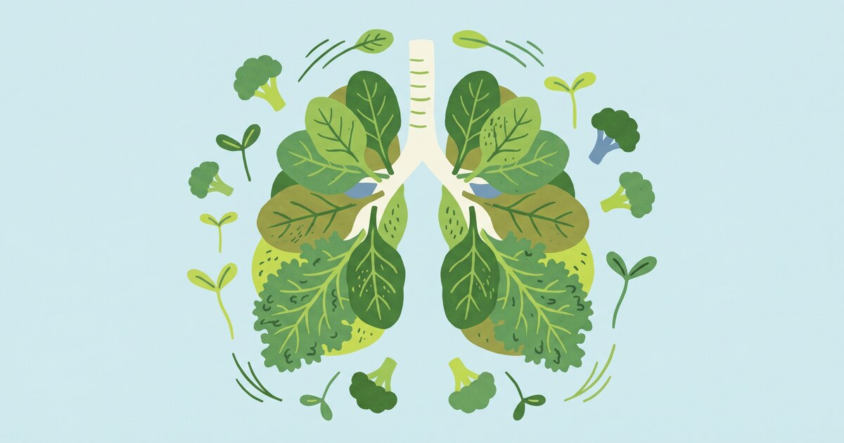 El consumo de verduras de hoja verde reduce el riesgo de EPOC y mejora la función pulmonar