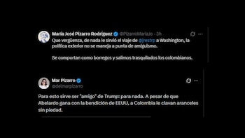 María José Pizarro y María del Mar Pizarro criticaron la relación del próximo Gobierno con Estados Unidos y aseguraron que la cercanía con Trump no evitó las nuevas medidas comerciales - crédito X