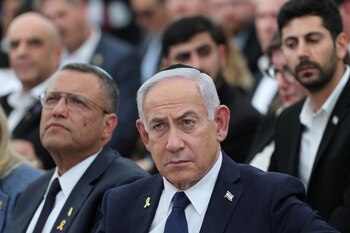 Benjamin Netanyahu durante una ceremonia
