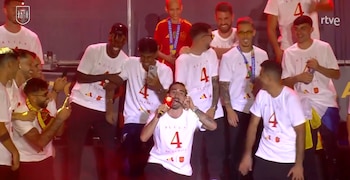 Cucurella en la celebración de