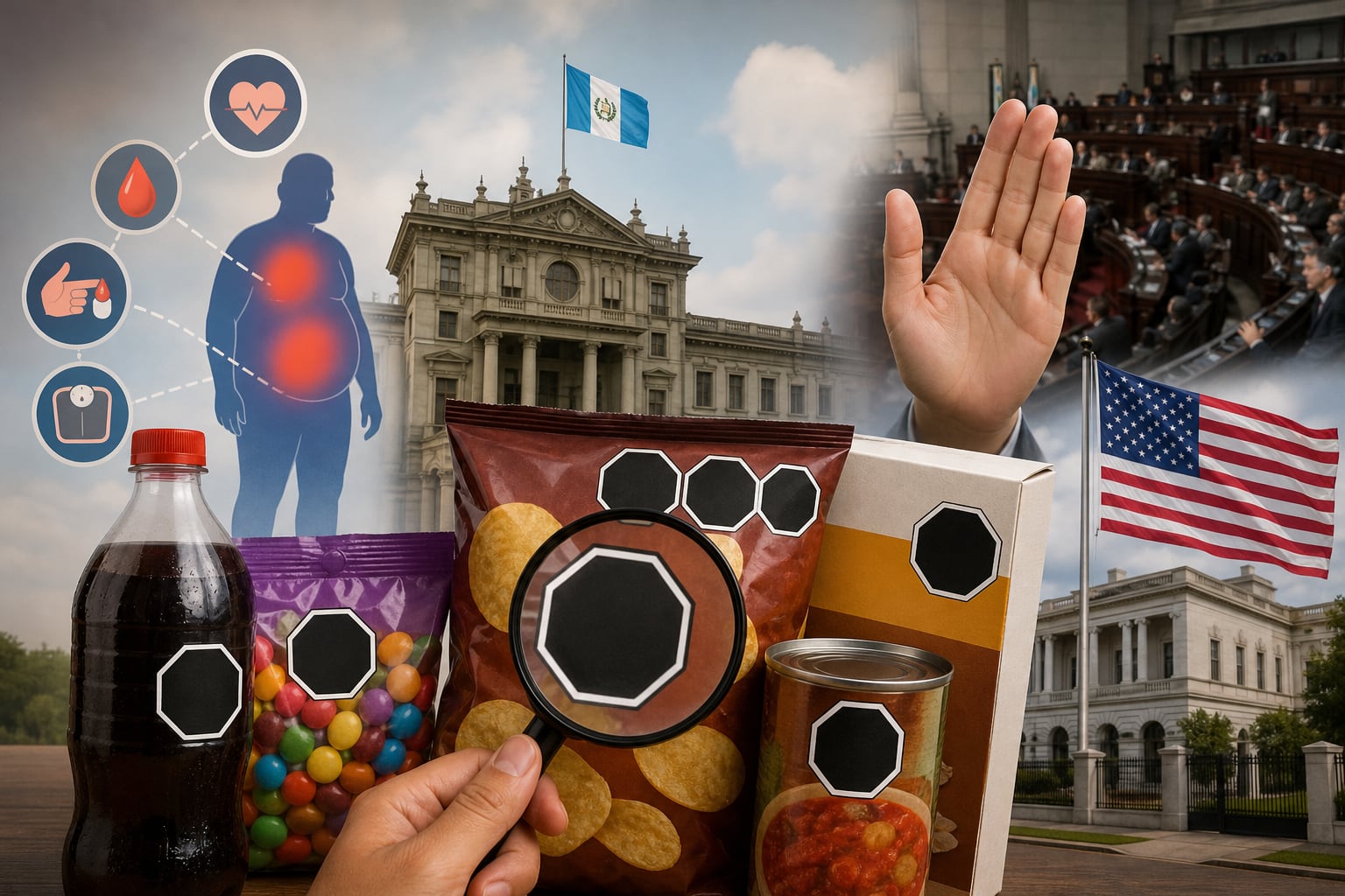 El Gobierno de Guatemala pide al Congreso retomar la ley de etiquetado saludable tras su retiro de la agenda por advertencia de la embajada de EE.UU.