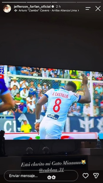 La historia de Jefferson Farfán tras el doblete de Eryc Castillo con Alianza Lima ante Comerciantes Unidos. - captura: Instagram Jefferson Farfán