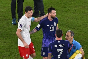 Lionel Messi y Robert Lewandowski