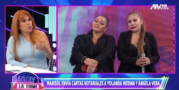 Cantante Marisol envía cartas notariales a Yolanda Medina y Ángela Vera. (Captura: Magaly TV La Firme)