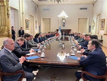 Primera reunión de Javier Milei