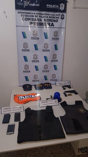 Los elementos secuestrados.