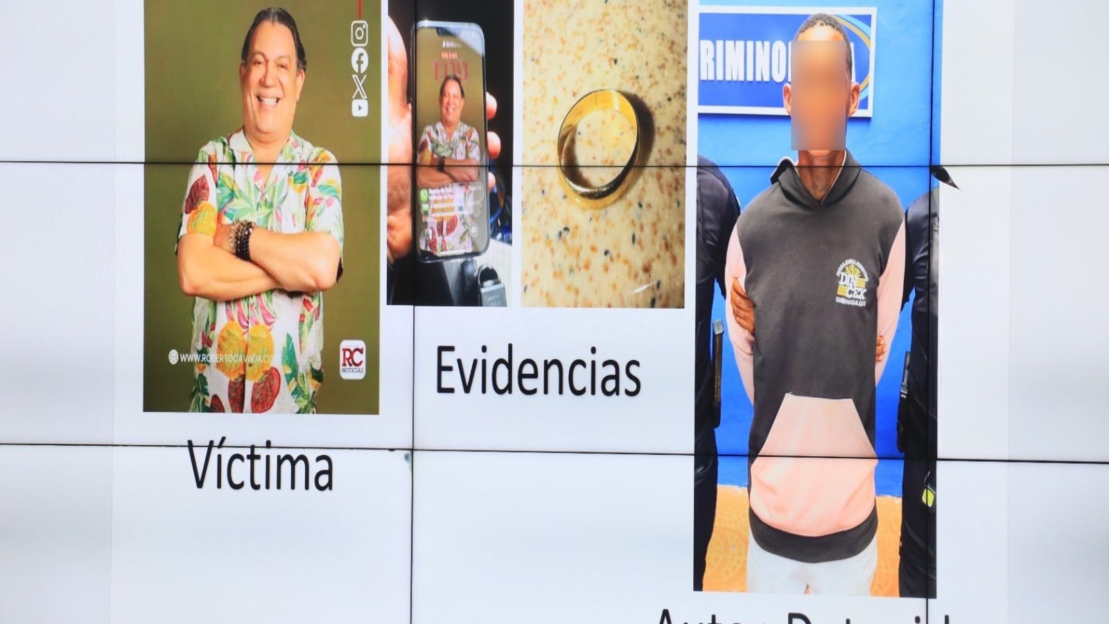 La presentación difundida tras la captura sitúa los antecedentes documentados entre diciembre de 2020 y diciembre de 2025 en San Cristóbal, Santo Domingo y el Distrito Nacional (Foto cortesía Policía Nacional)