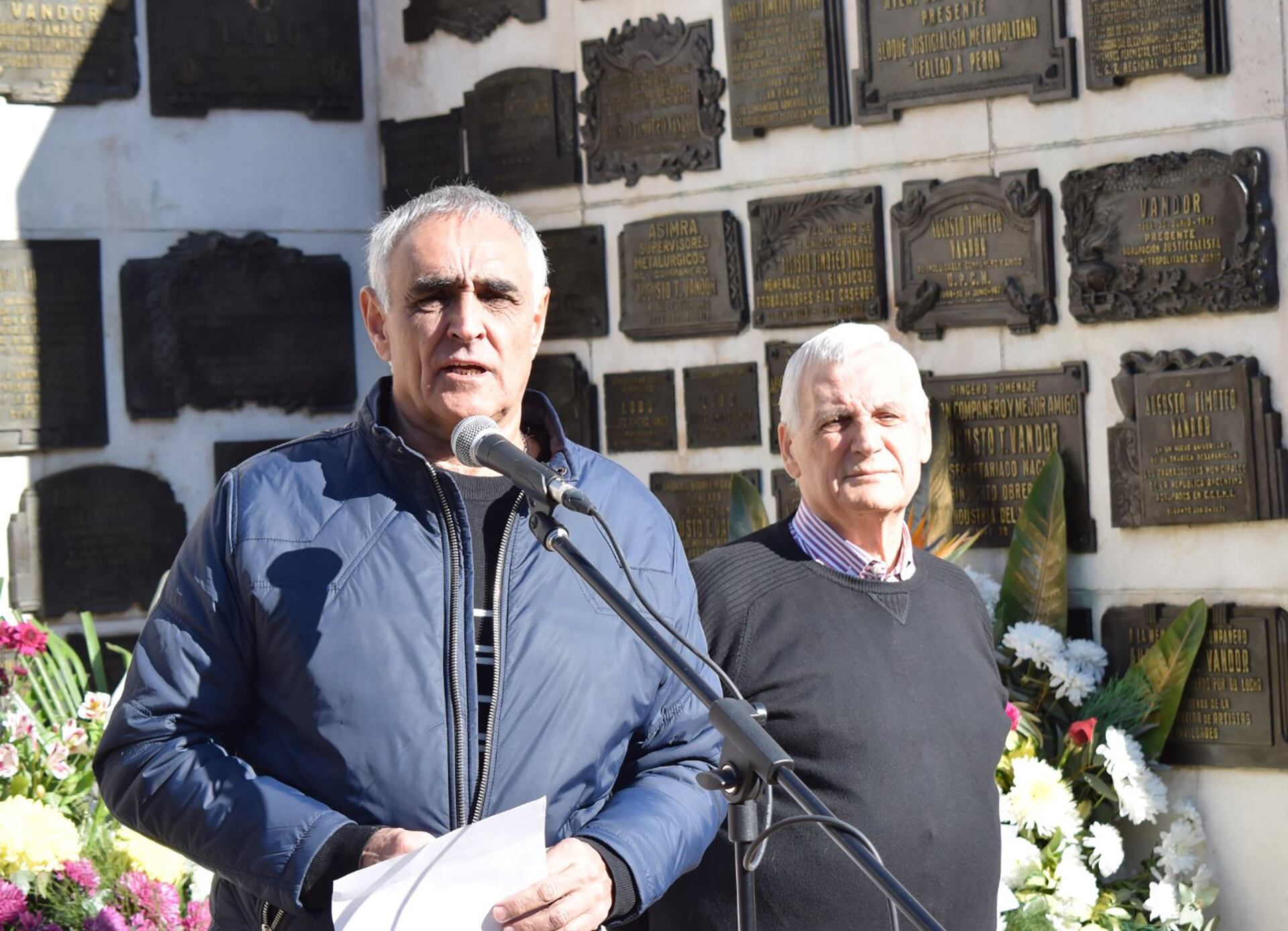 Los dirigentes de la UOM Roberto Bonetti y Antonio Caló