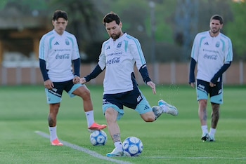 El penúltimo entrenamiento de Messi con la selección argentina