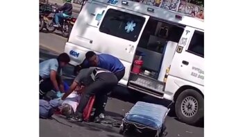 El hombre fue subido a