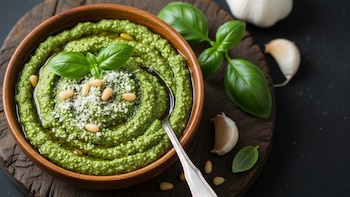 Prepare esta salsa pesto cremosa y en su punto con el secreto de las abuelas italianas