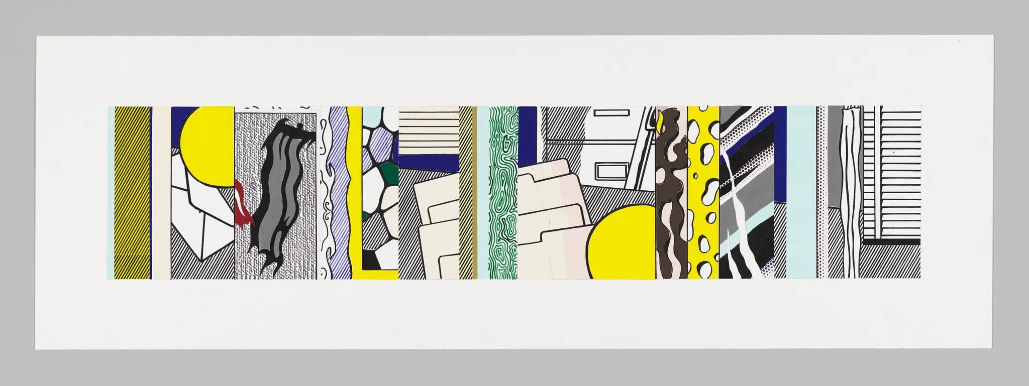 Lichtenstein, “Greene Street Mural (Study)”, 1983 (Crédito: Sucesión de Roy Lichtenstein/DACS 2026, a través del Museo Whitney de Arte Estadounidense, Nueva York)