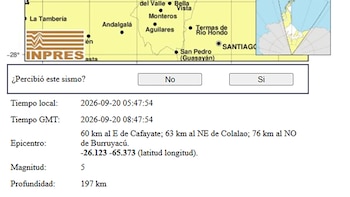Un sismo de magnitud 5 sacudió Tucumán durante la madrugada y se sintó en otras provincias