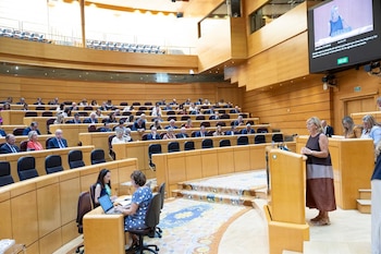 15/09/2026 La senadora del PP María Carmen Isabel Pobo interviene durante una sesión plenaria, en el Senado, a 15 de septiembre de 2026, en Madrid (España). El pleno del Senado debate mociones del Partido Popular sobre la seguridad y el futuro socioeconómico de Ceuta y Melilla, así como la situación de la gestión sanitaria en España. Además, la jornada incluye una sesión de control al Gobierno con 17 preguntas a los ministros.
POLITICA
Jesús Hellín - Europa Press