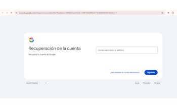 Los usuarios pueden verificar la posibilidad de recuperar de Google ingresando su correo electrónico o número telefónico. (Google)