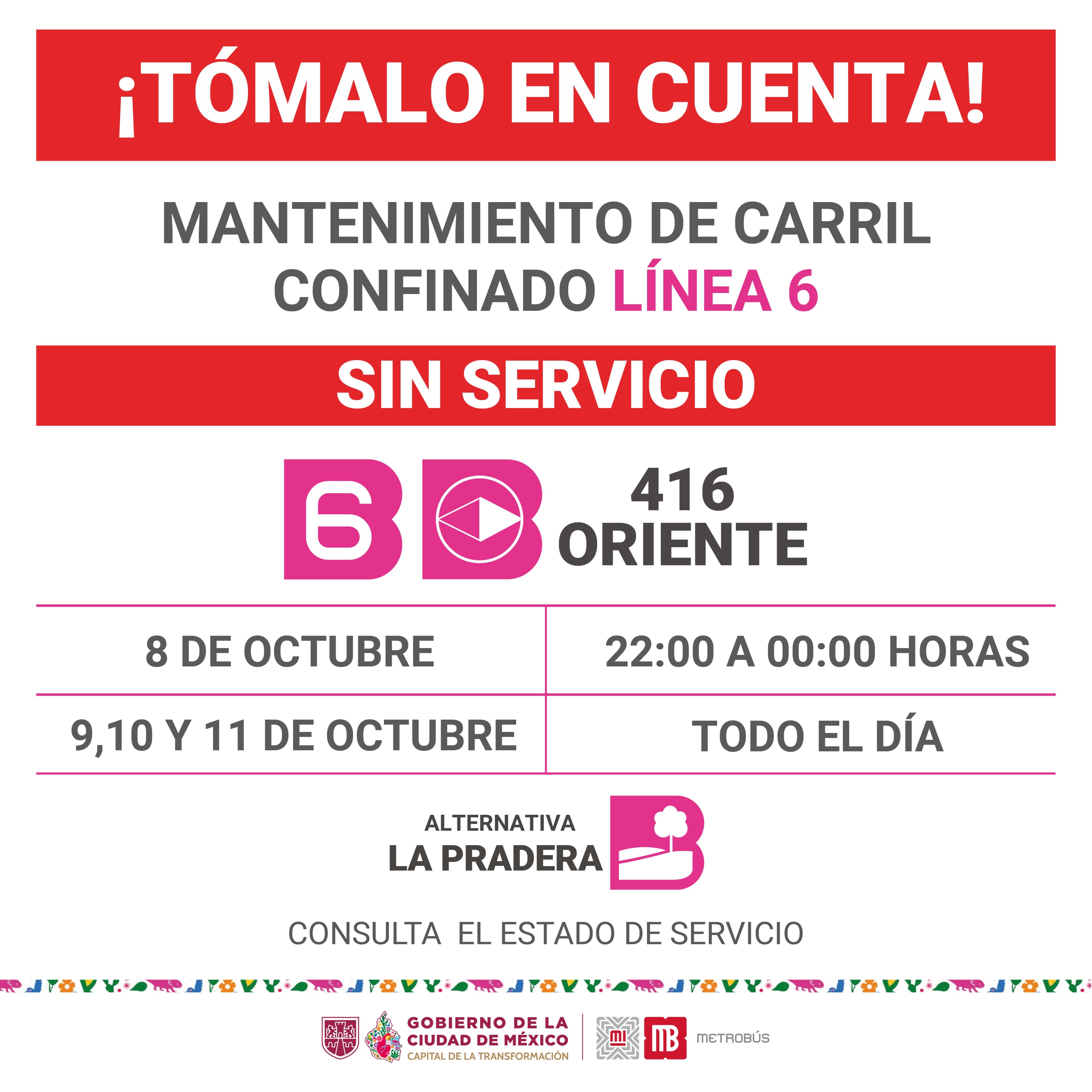 Avance en tiempo real de las diversas líneas de la red de transporte público capitalino. (TW MB CDMX)