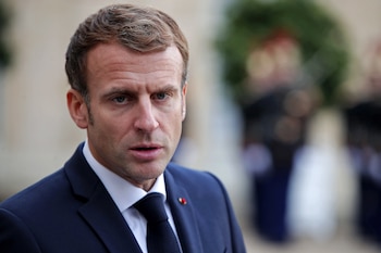 El presidente francés, Emmanuel Macron,