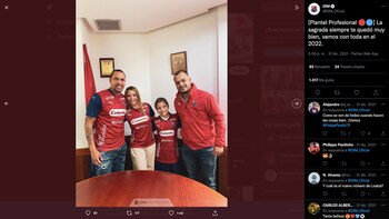 Anuncio oficial del fichaje de Felipe Pardo para la temporada 2022 del fútbol colombiano / (Twitter: @DIM_Oficial)