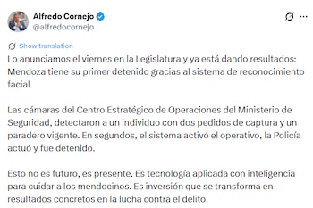 Detenido Mendoza Alfredo Cornejo
