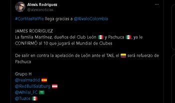 James Rodríguez sí llegaría al