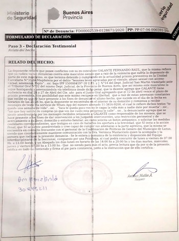 La denuncia por los mensajes