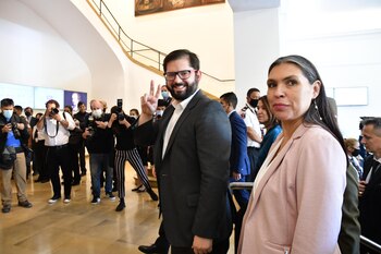 Gabriel Boric en su llegada