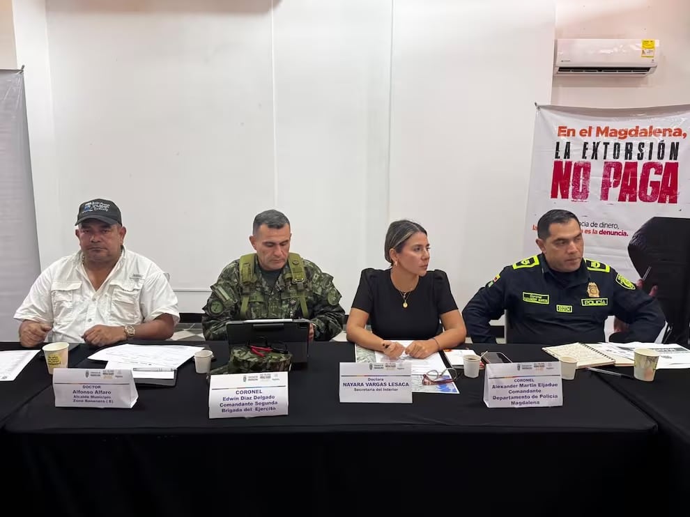 La Gobernación del Magdalena instaló un Consejo de Seguridad para evaluar el orden público en Zona Bananera y definir nuevas medidas frente a los grupos armados ilegales - crédito Gobernación del Magdalena