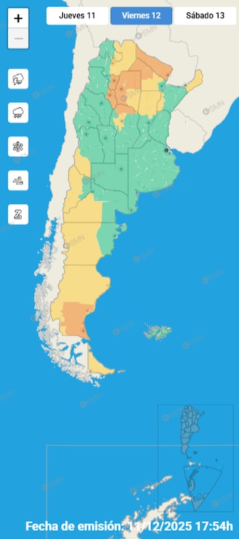El SMN mantiene alertas por