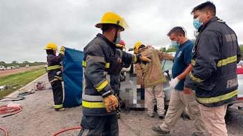 El accidente involucró a seis