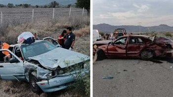 Choque entre tres autos en