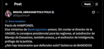 Miguel Polo Polo lanzo un