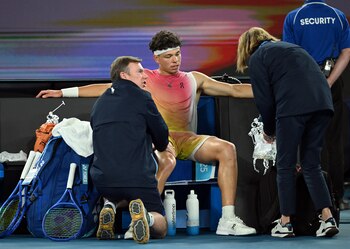 Ben Shelton fue atendido durante