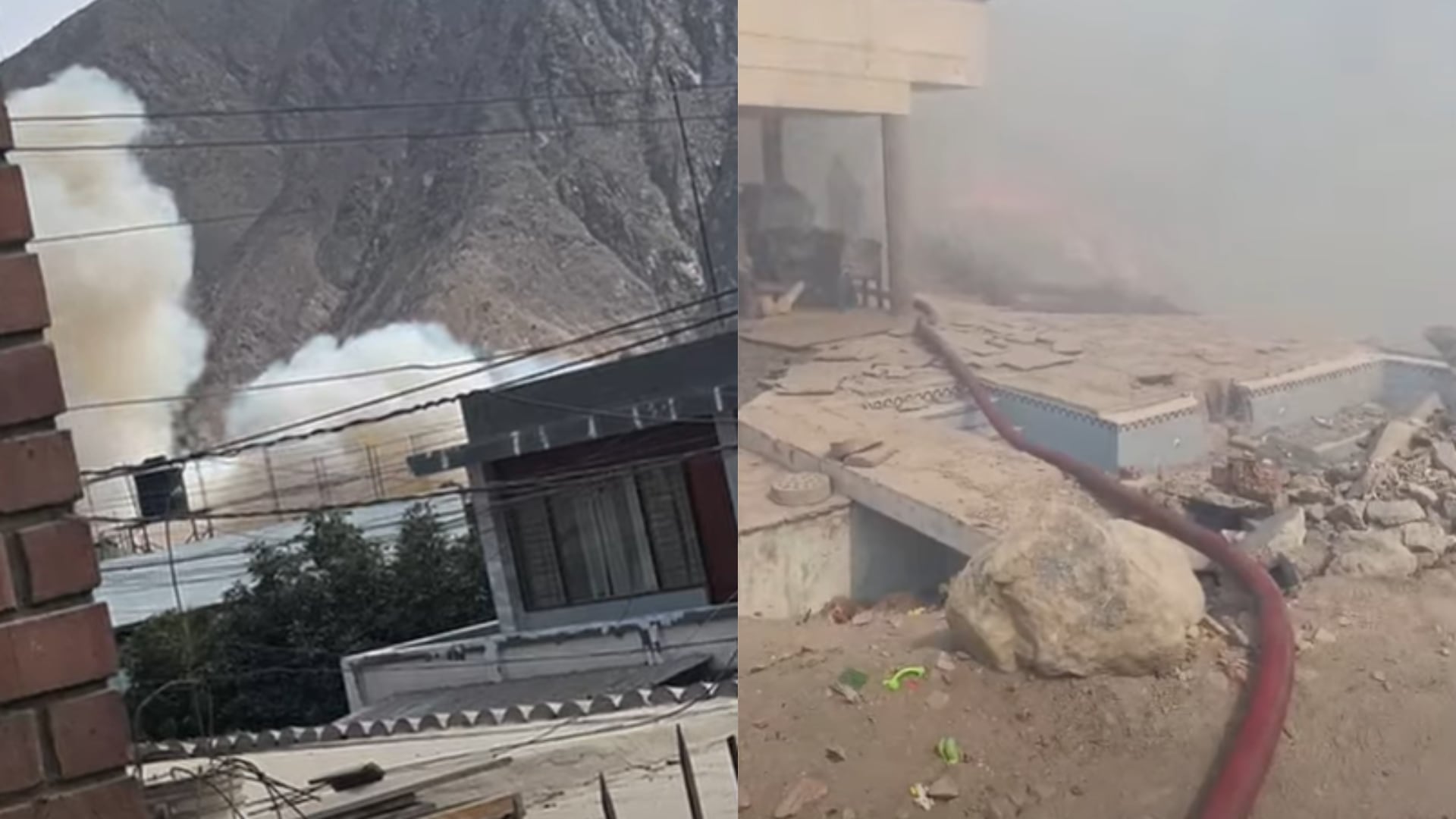 Incendio forestal en Chosica alarma a vecinos y moviliza a bomberos. Fuente: Composición Infobae Perú