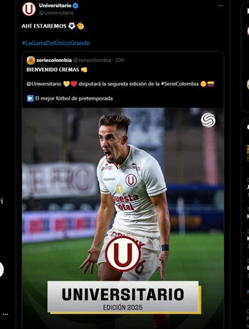 Universitario de Deportes participará de