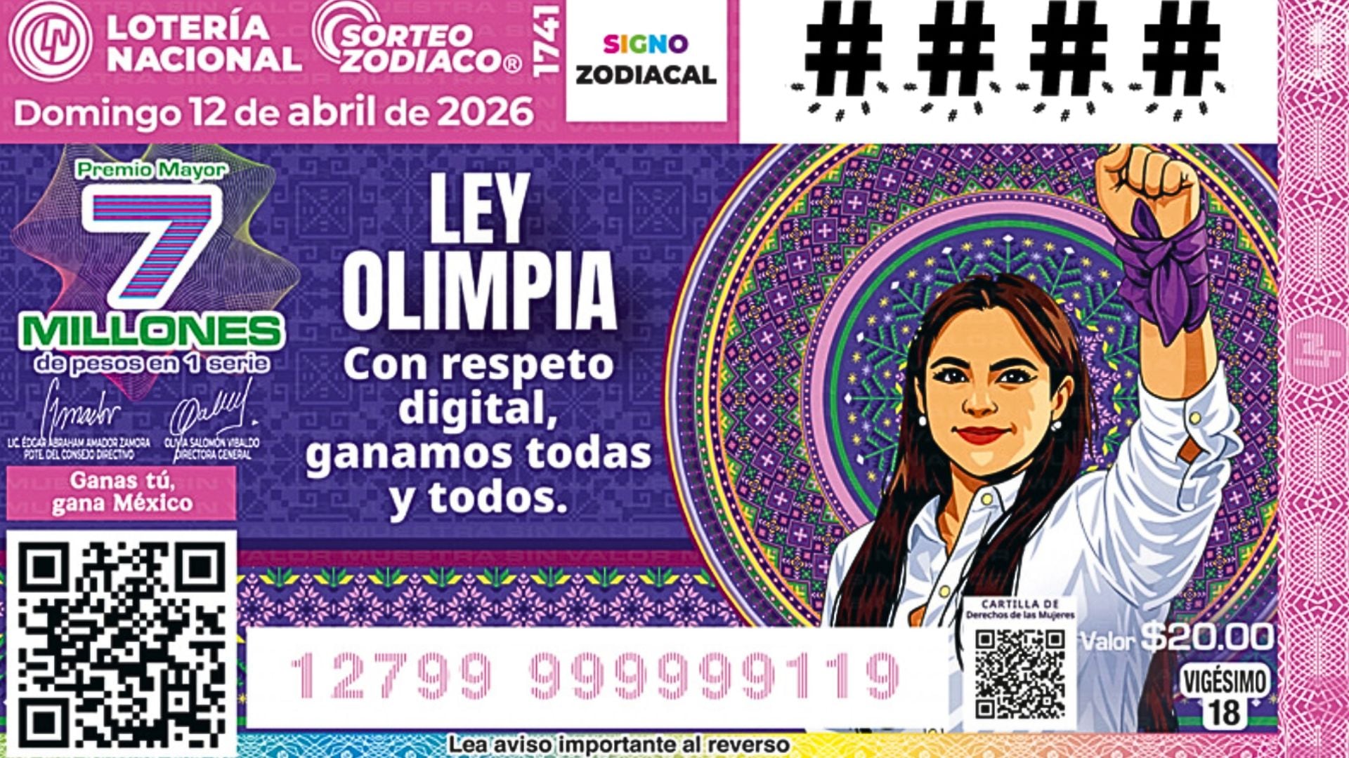 Estos son los números más importantes del Sorteo Zodiaco del domingo 12 de abril de 2026. (Lotería Nacional)