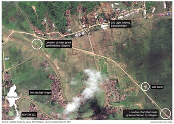 Imagen satelital por Maxar Technologies,