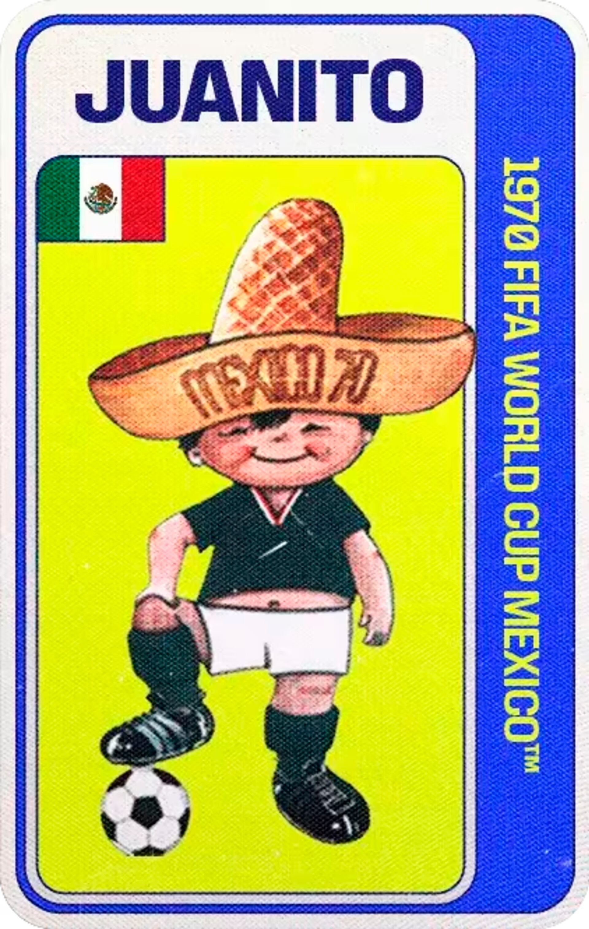 Niño con sombrero y camiseta verde, imagen juvenil que identificó a México en la Copa del Mundo de 1970 (FIFA)