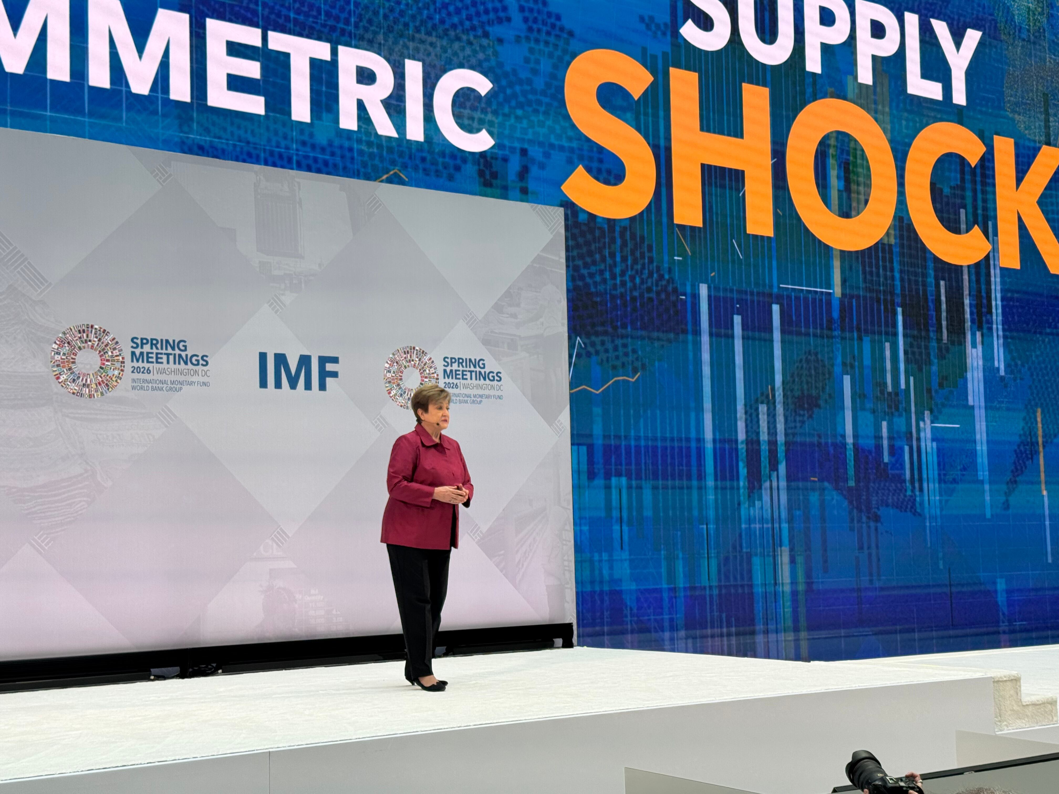 Kristalina Georgieva, directora del FMI, durante su presentación en Washington, (Estados Unidos)