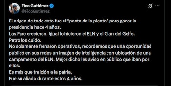 Federico Gutiérrez - crédito @FicoGutierrez/X
