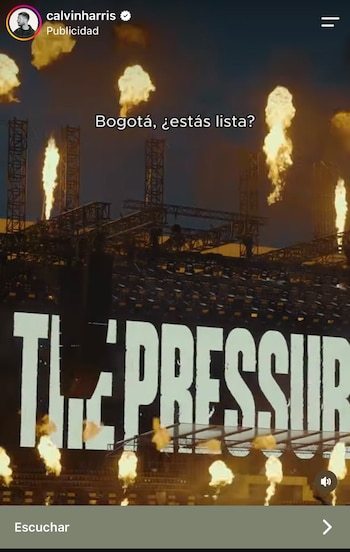 Los mensajes “Bogotá, algo viene” y “Bogotá, ¿estás lista?” protagonizaron los avisos publicados por la cuenta oficial de Calvin Harris - crédito @calvinharris/Instagram