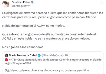 El presidente Petro desmintió a