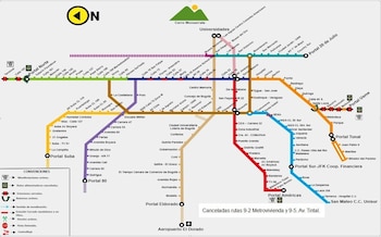 Estas son las rutas cerradas al momento, de acuerdo con al reporte de Transmilenio - crédito @TransMilenio/X