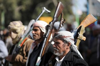 Una movilización de hutíes en Yemen (REUTERS/Khaled Abdullah)