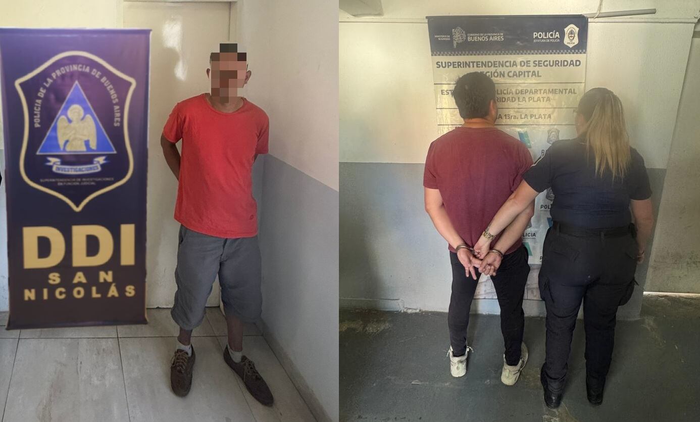 Un prófugo por abuso sexual y otro por un incendio cayeron en San Nicolás y La Plata, respectivamente
