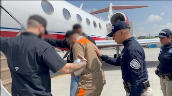 La Dijín, Migración Colombia y organismos policiales extranjeros coordinaron el traslado de siete requeridos, quienes enfrentarán procesos penales en sus respectivos países de destino (Dijín Policía Nacional)